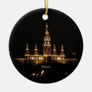 Wien på natten Julgransprydnad Keramik