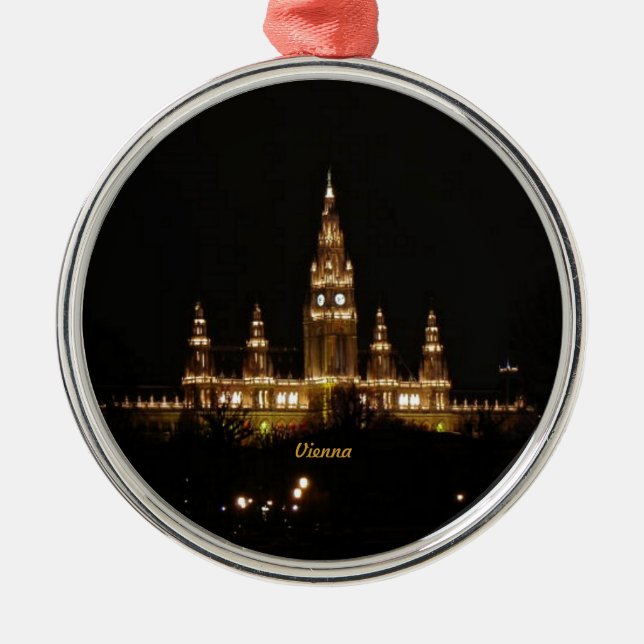  Wien på natten Julgransprydnad Metall (Framsidan)