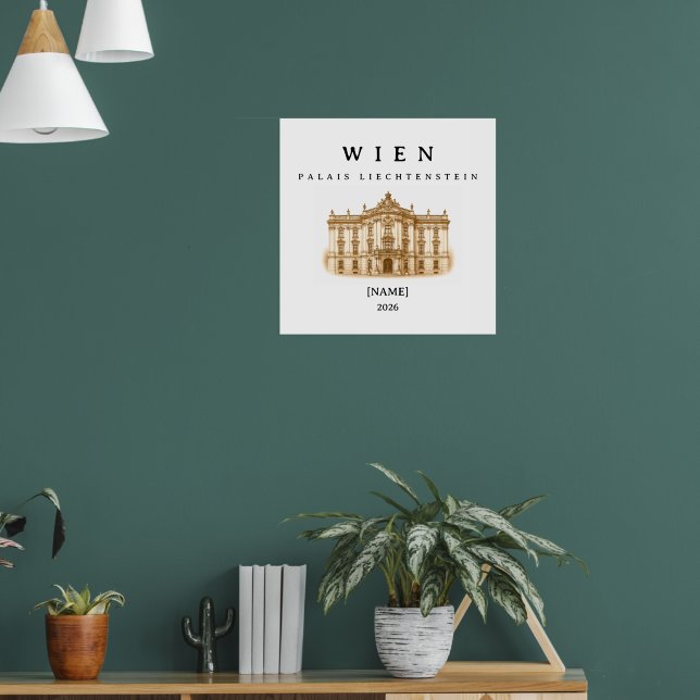 Wien Palais Liechtenstein | Name & Jahr Poster (Vardagsrum 1)