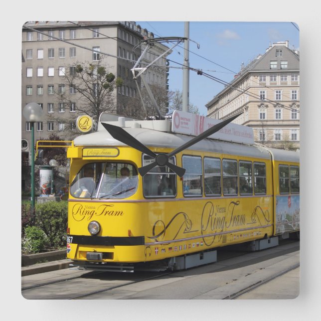 Wien Ring Tram Fyrkantig Klocka (Framsida)
