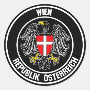 Wien rundaEmblem Runt Klistermärke