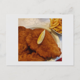 Wien Schnitzel-vykort Helg Vykort
