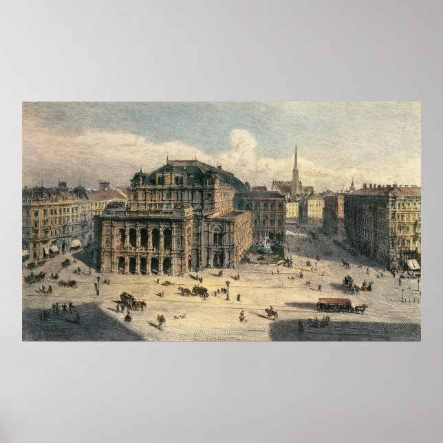 Wien State Opera House, 1869 Poster (Framsidan)