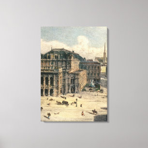 Wien statligt operahus, c.1869 canvastryck
