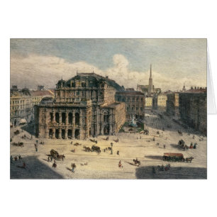 Wien statligt operahus, c.1869 hälsningskort