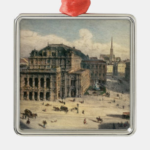 Wien statligt operahus, c.1869 julgransprydnad metall