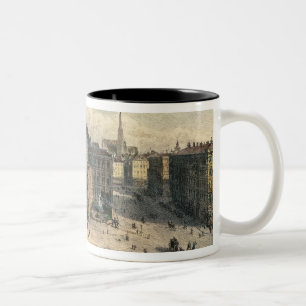 Wien statligt operahus, c.1869 Två-Tonad mugg