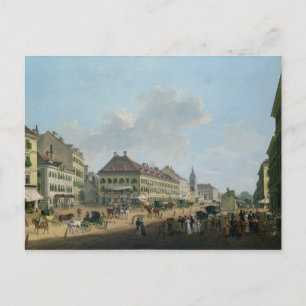 Wien, strandpromenaden, 1824 (olja på arbetsyta) vykort