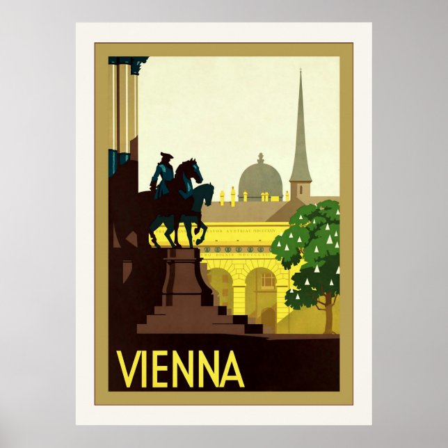 Wien ~ Vintage Austria Travel Poster (Framsidan)