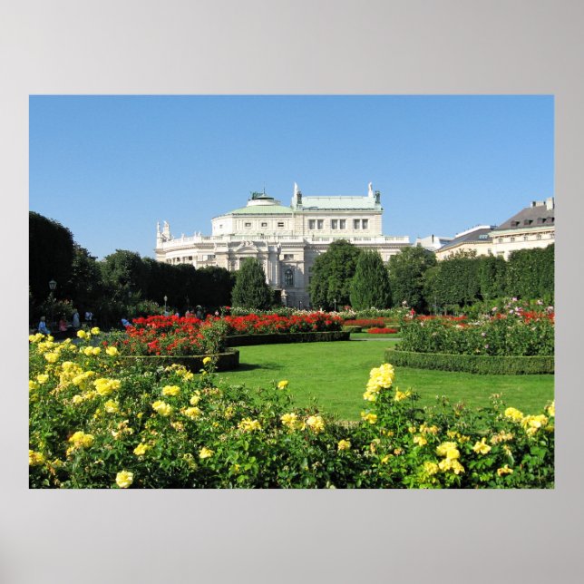 Wien Volksgarten med Ro Poster (Framsidan)