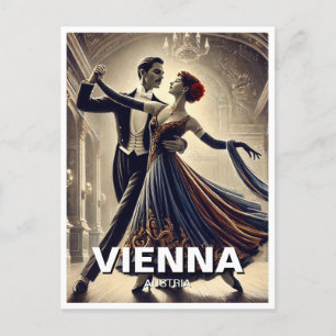 Wien Waltz Dancing Couple Travel Vykort