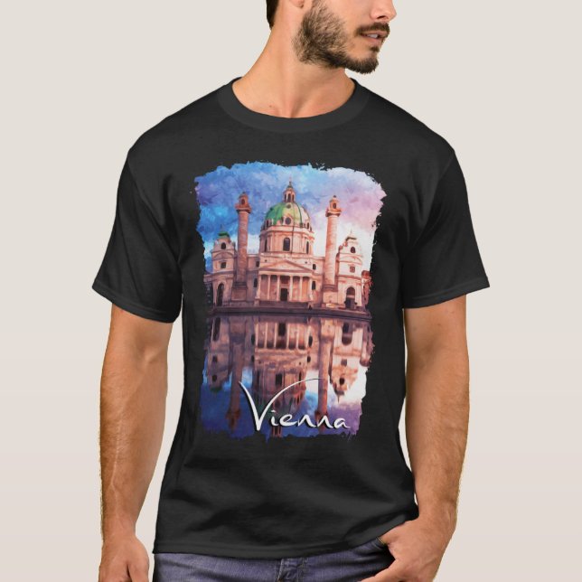 Wien Wien 1 Wien T Shirt (Framsida)