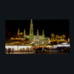 Wiener Christkindlmarkt Fraktsedel<br><div class="desc">Viennese christmas market in before Rathaus at Rathausplatz (stadshuset för Wien Österreich) - Frohe Weihnachten!</div>