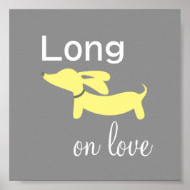 Wiener Dog Förskola Konst Gul Könsneutral Hund Poster