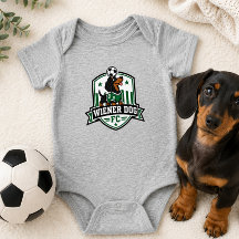 Wiener Dog Fotboll Hund Fan Club Babykläder
