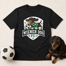 Wiener Dog Fotboll Hund Fan Club Tröja