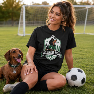 Wiener Dog Fotboll Hund Fan Club Tröja - Boll på h
