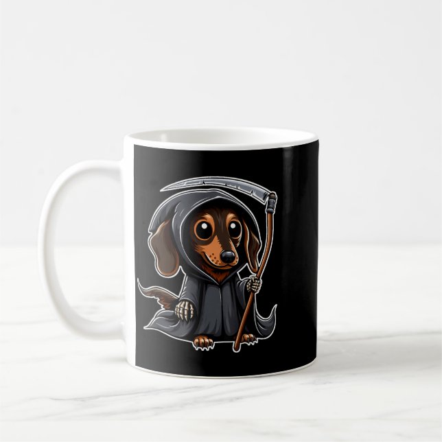 Wiener Dog Halloween Dachshund Dödgrävaren Kaffemugg (Vänster)