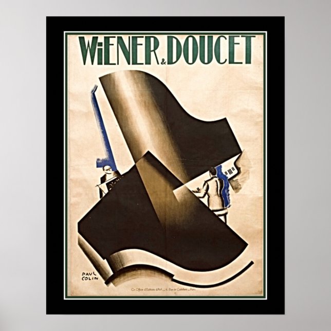 Wiener & Doucet Art Deco Dualing Pianos Poster (Framsidan)