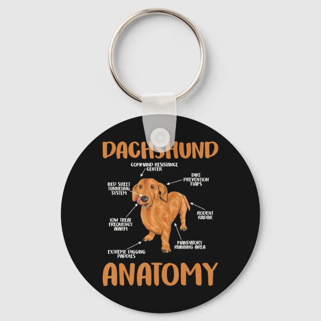 Wiener Doxie Älskare Nyckelring (Framsida)