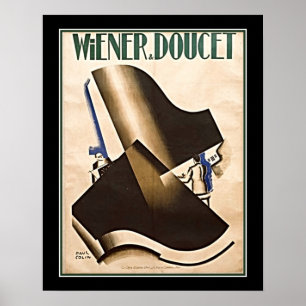 Wiener & Dualing pianon för Doucet art déco Poster
