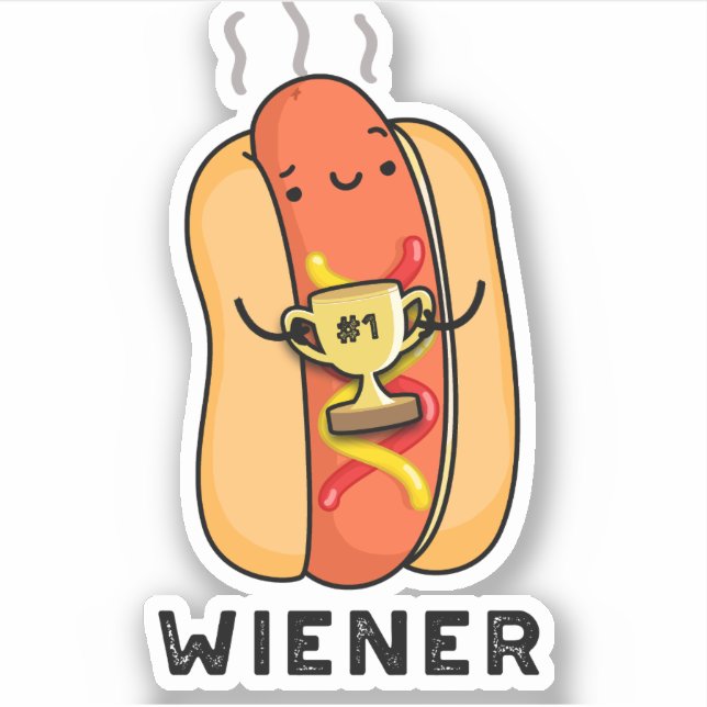 Wiener Funny Sause Pun Klistermärken (Framsida)