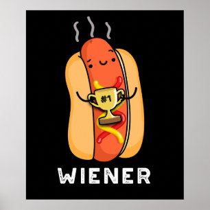 Wiener Funny Sause Pun Mörk BG Poster