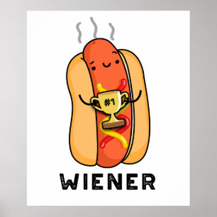 Wiener Funny Sause Pun Poster