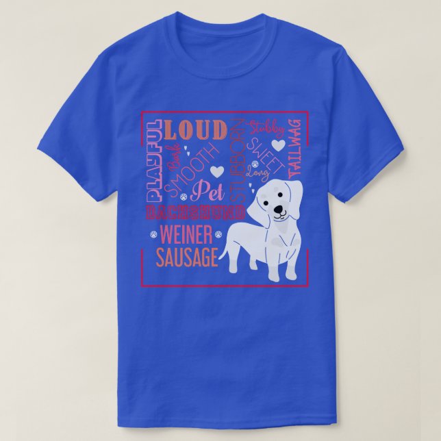 Wiener Hund älskare Dachshund T Shirt (Design framsida)