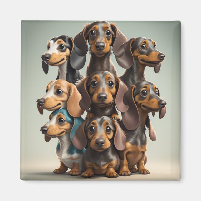 Wiener Hund älskare Gift Magnet (Framsidan)