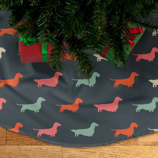 Wiener Hund älskare Julgransmatta Borstad Polyester (Skapare uppladdad)