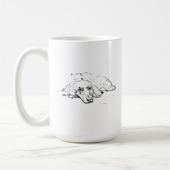 Wiener Hund Älskare Present, Dachshund Hund Mamma Kaffemugg (Vänster)