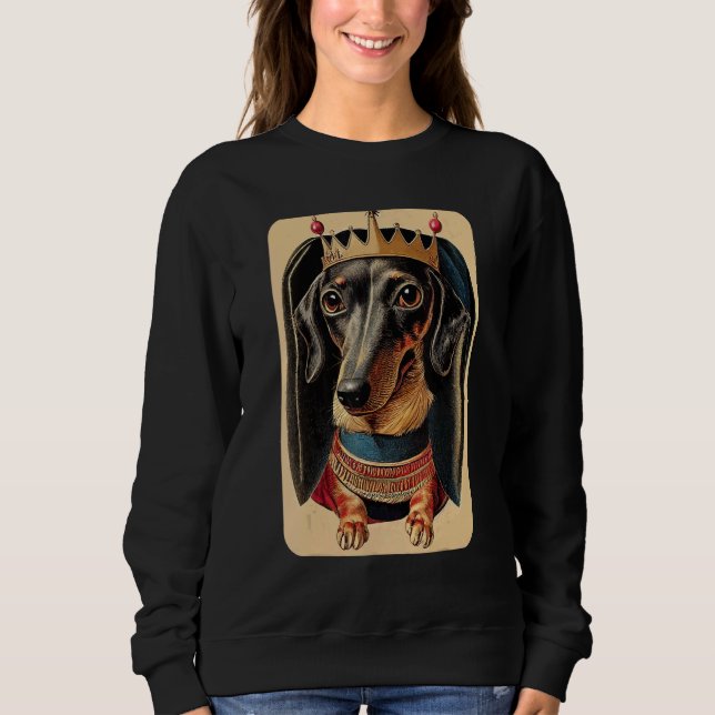 Wiener Hund Ancient Retro Dachshund 3 T Shirt (Framsida)