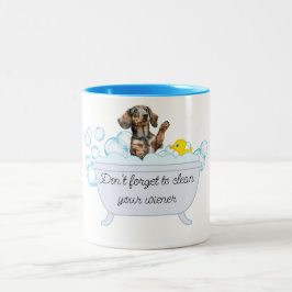 WIENER HUND BUBBELBAD KAFFEMUGG