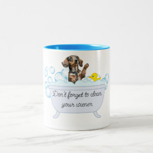 WIENER HUND BUBBELBAD KAFFEMUGG