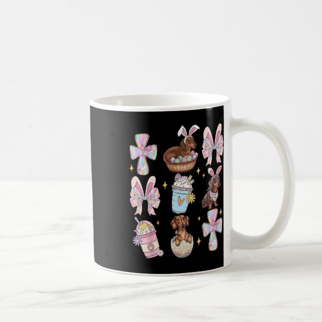 Wiener Hund Dachshund Coquette Bow Christian Doxie Kaffemugg (Höger)