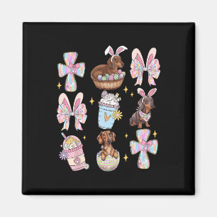 Wiener Hund Dachshund Coquette Bow Christian Doxie Magnet