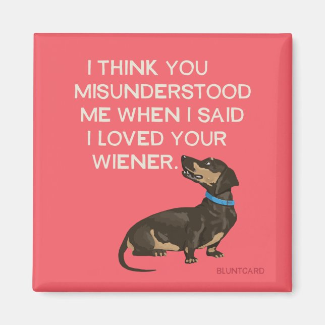 Wiener hund magnet (Framsidan)