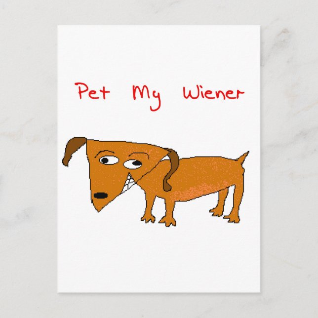 Wiener hund vykort (Framsida)
