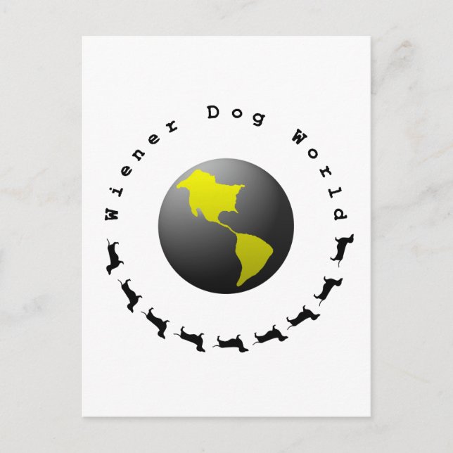 Wiener Hund World Graphic Vykort (Framsida)