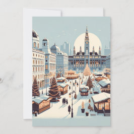 Wiener julstämning - Vinter i Österrike Julkort