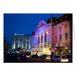 Wiener Konzerthaus på natten Hälsningskort