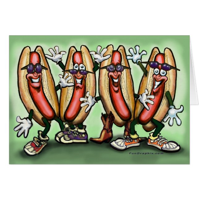 Wiener Party Hälsningskort (Framsidan Horizontal)