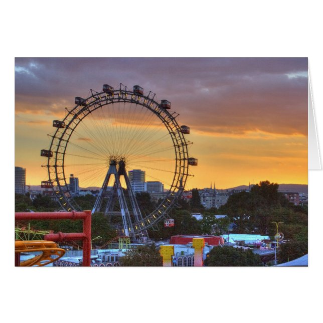 Wiener Riesenrad Hälsningskort (Framsidan Horizontal)
