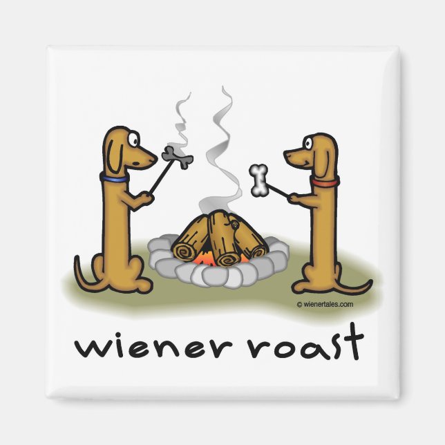 Wiener Roast Dachshund ThGodn Magnet (Framsidan)