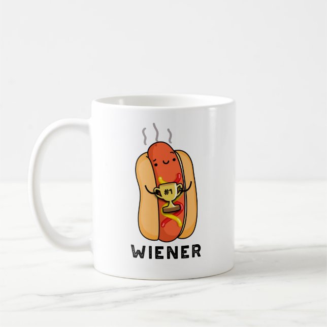 Wiener Rolig Korv Puns  Kaffemugg (Vänster)