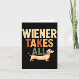 Wiener tar Funny Cute Dachshund Doxie Älskare Pres Kort