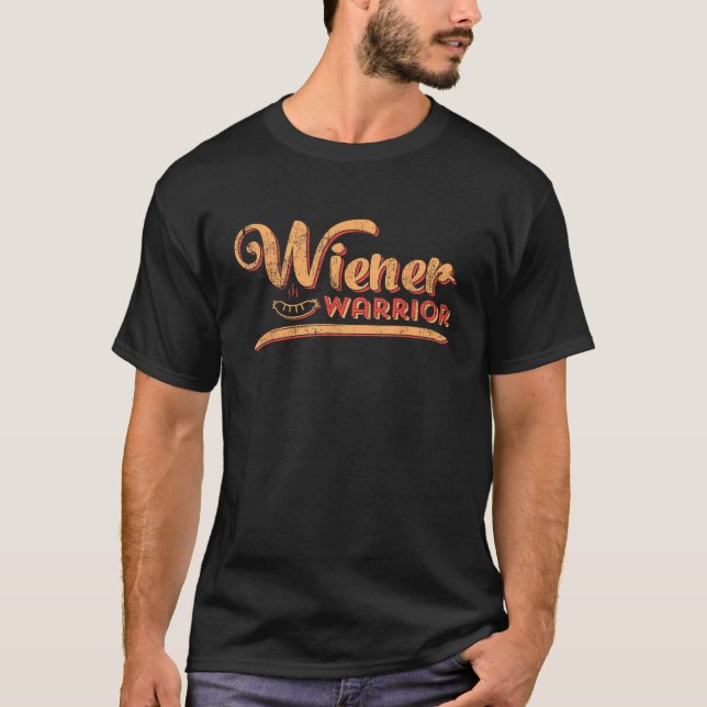 Wiener Warrior Funny Hett Hundar TShirt Hothunddag T Shirt (Framsida)