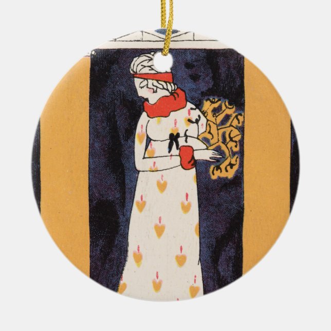 Wiener Werkstätte No. 887  Julgransprydnad Keramik (Framsidan)