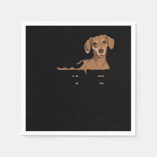 Wiener Whisperer Funny Dachshund Pappersservett (Framsidan)
